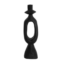 Light&living Kandelaar 14x14x50 cm DJANGO hout mat zwart