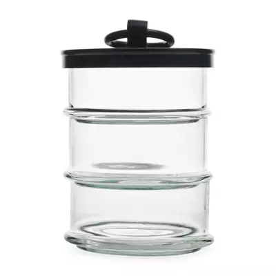 Regelmatigheid Quagga maagpijn Riviera Maison Cordoba Triple Storage Jar black