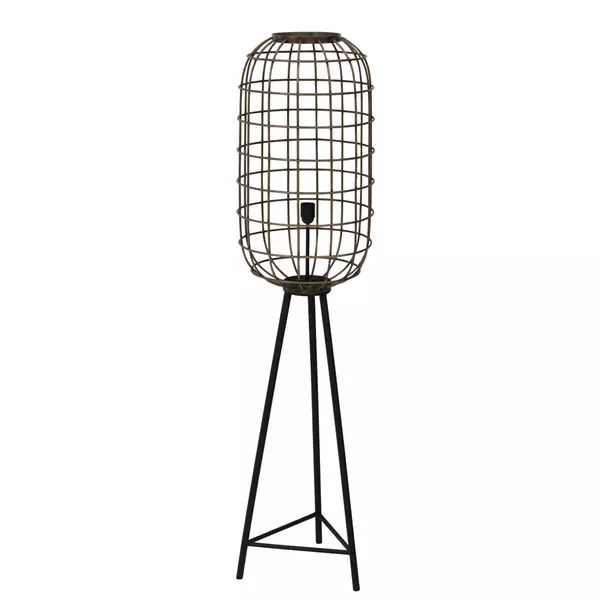 hotel Automatisch Bederven Light&living Vloerlamp driepoot Ø36,5x151 cm TOAH oud brons-mat zwart