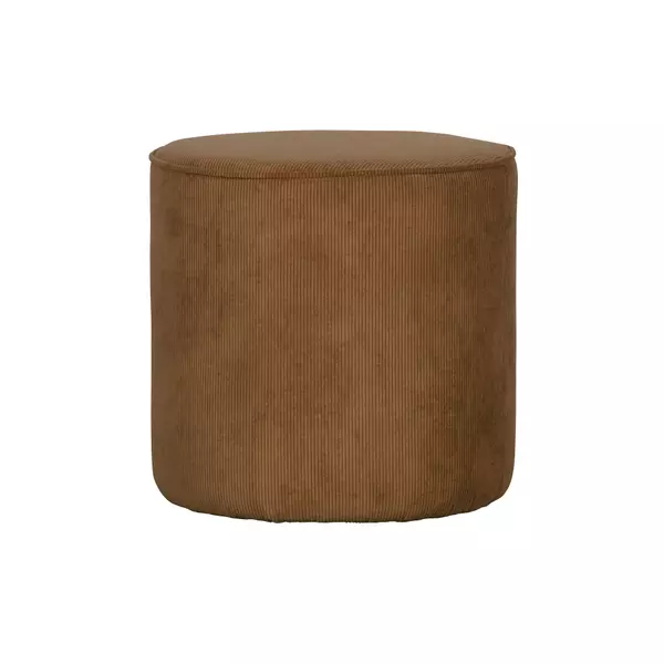 WOOOD Sara Poef Hoog Ribstof Honing Geel 46xØ46