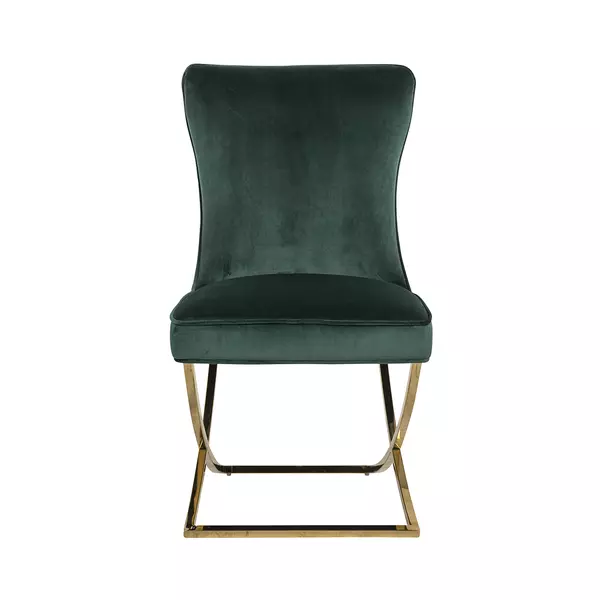 Richmond Stoel Scarlett Green velvet / gold (Quartz Green 501)