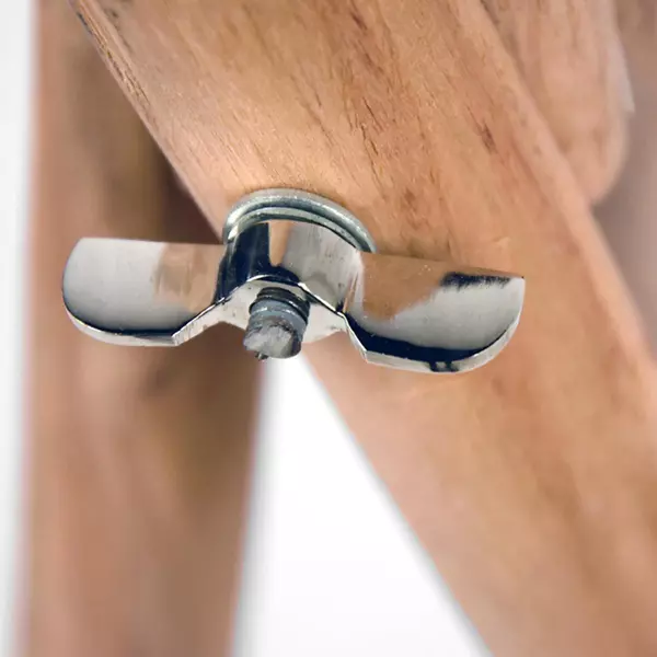 LABEL51 Tafellamp Stripe - Wit - Mangohout