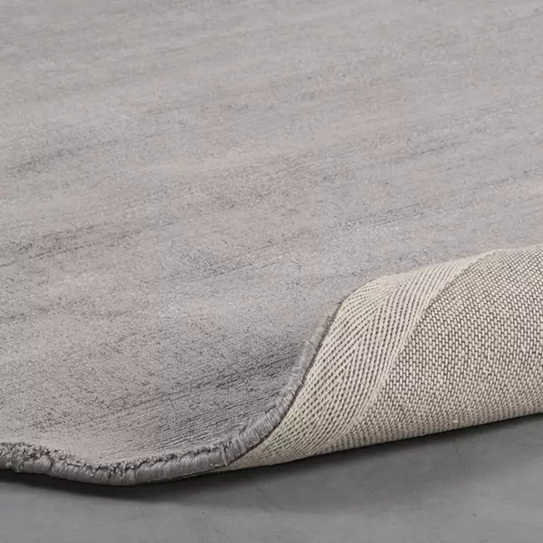 LABEL51 Vloerkleden Velvy - Grijs - Synthetisch - 200 cm - Rond