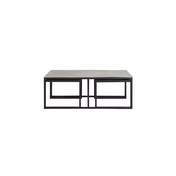 Light&living Salontafel S/3 max 120x60x45 cm KUMALU antiek brons