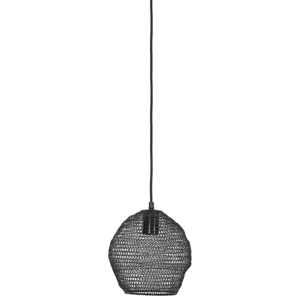 Light&living Hanglamp Ø18x20 cm NOLA gaas glans zwart