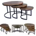 Set van 3 salontafels - Mangohout - Rond