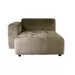 PTMD Quinta Sofa Chaise Longue Right Soft Velvet Moss G