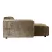 PTMD Quinta Sofa Chaise Longue Right Soft Velvet Moss G