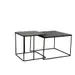 Light&living Bijzettafel S/2 46x46x45+62x62x41 cm LEBU antiek koper+brons