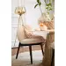 Light&living Eetkamerstoel 59x50x83 cm SINOSA crème+hout donker bruin - set van 2