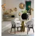 Light&living Eetkamerstoel 59x50x83 cm SINOSA crème+hout donker bruin - set van 2