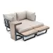 SenS-Line Palmos multifunctioneel loungeset - Aluminium & HPL - taupe kussens
