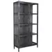 AnLi Style Vitrinekast Rift metal 2 deuren