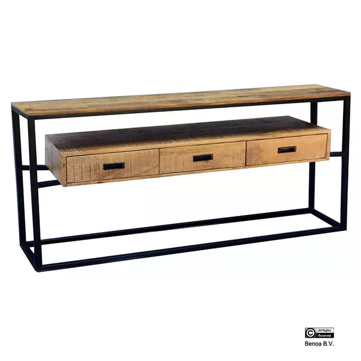 Benoa Len 3 Drawer Console Table 140 cm - Benoa Len 3 Drawer Console Table 140 cm -