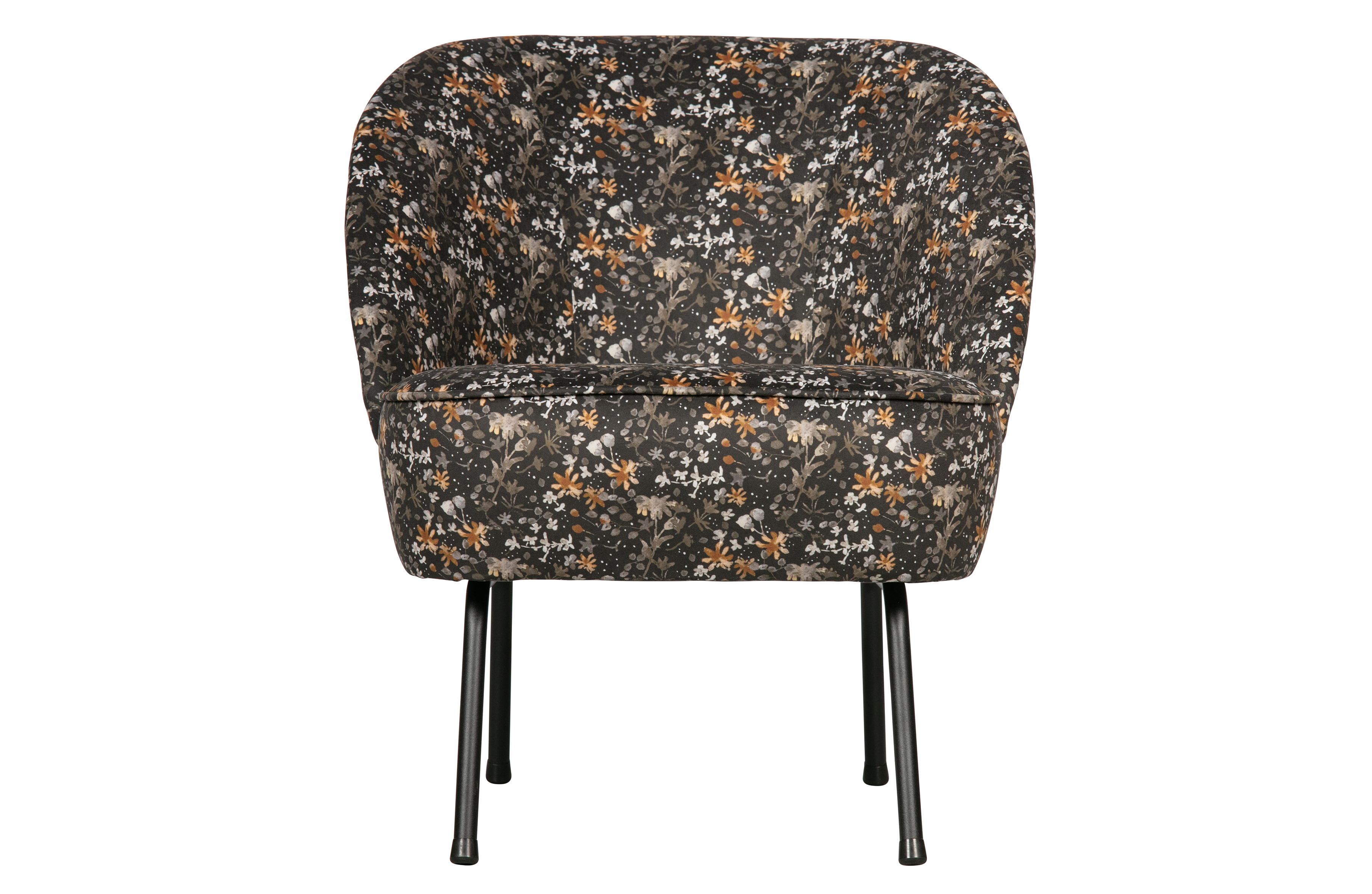BePureHome Vogue Fauteuil Fluweel Aquarel Flower Zwart