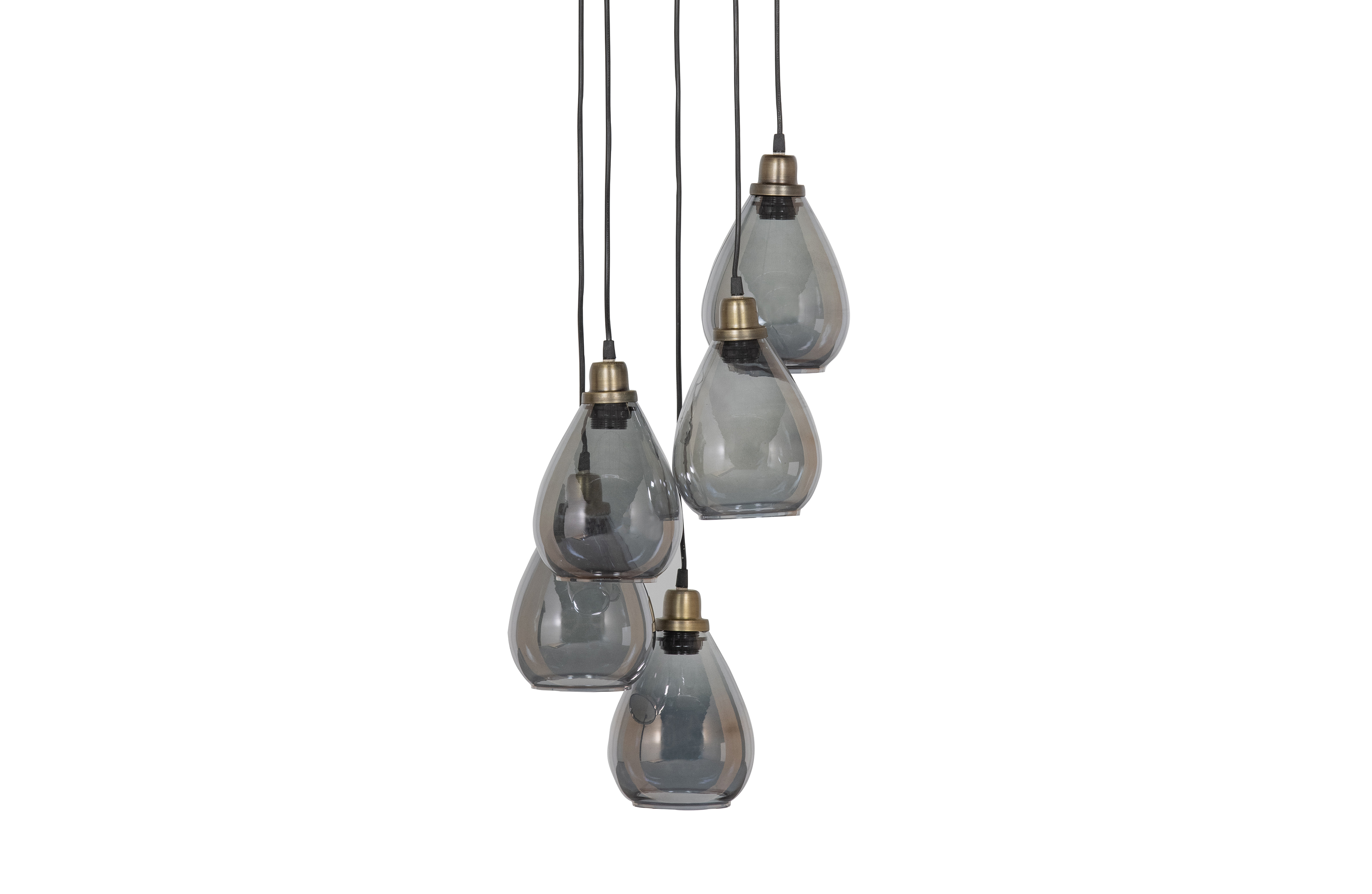 BePureHome Waterfall Hanglamp Glas Zwart