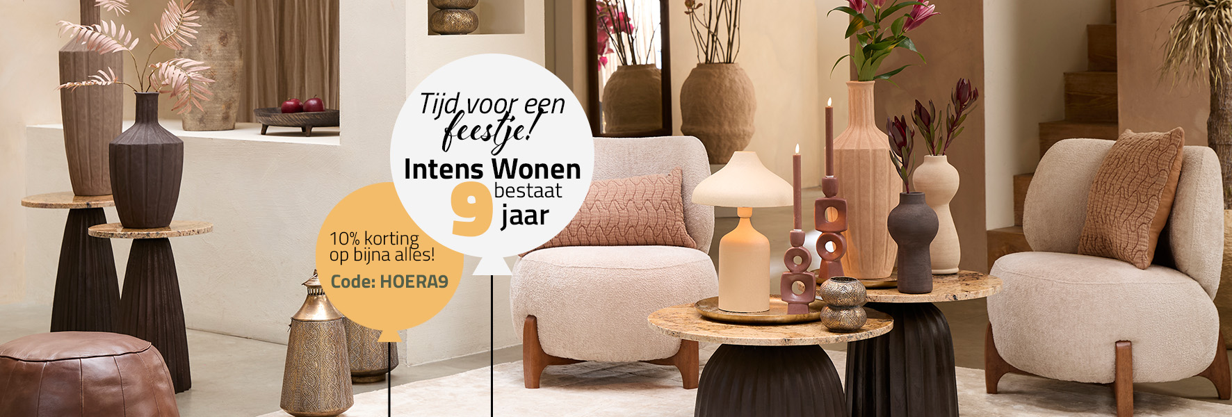 Hoera 9, 10% korting 2026 - mobiel