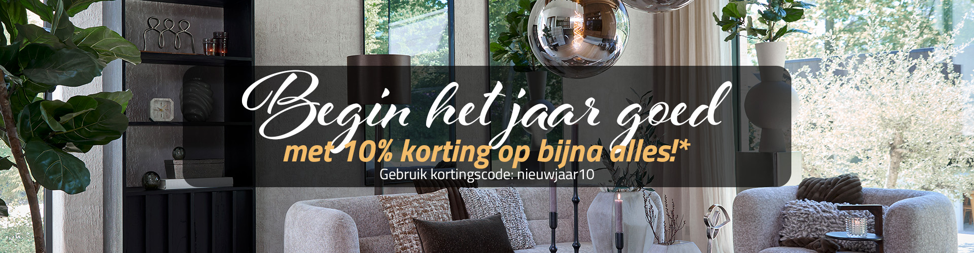 Nieuwjaarskorting 10% korting!