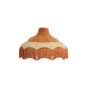 Light&living Kap Ø45x36 cm MIZIA velvet oranje+webbing naturel