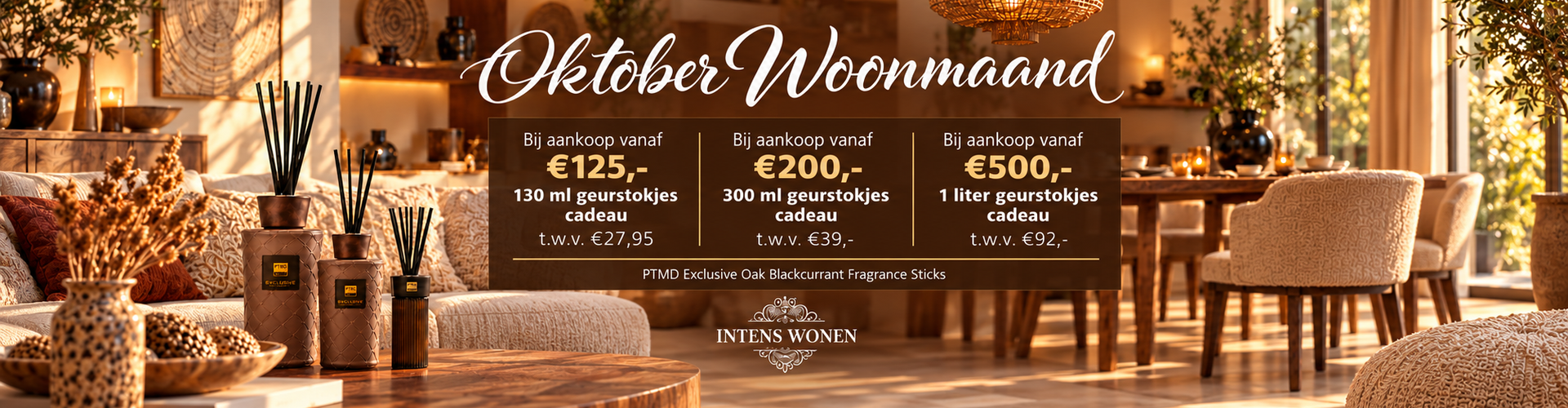 Oktober Woonmaandactie - gratis geurstokjes