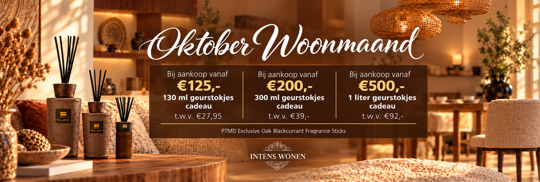 Oktober Woonmaandactie - gratis geurstokjes