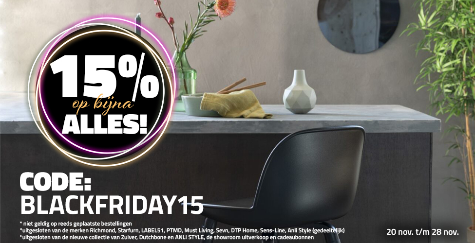 15% korting op bijna alles Black Friday