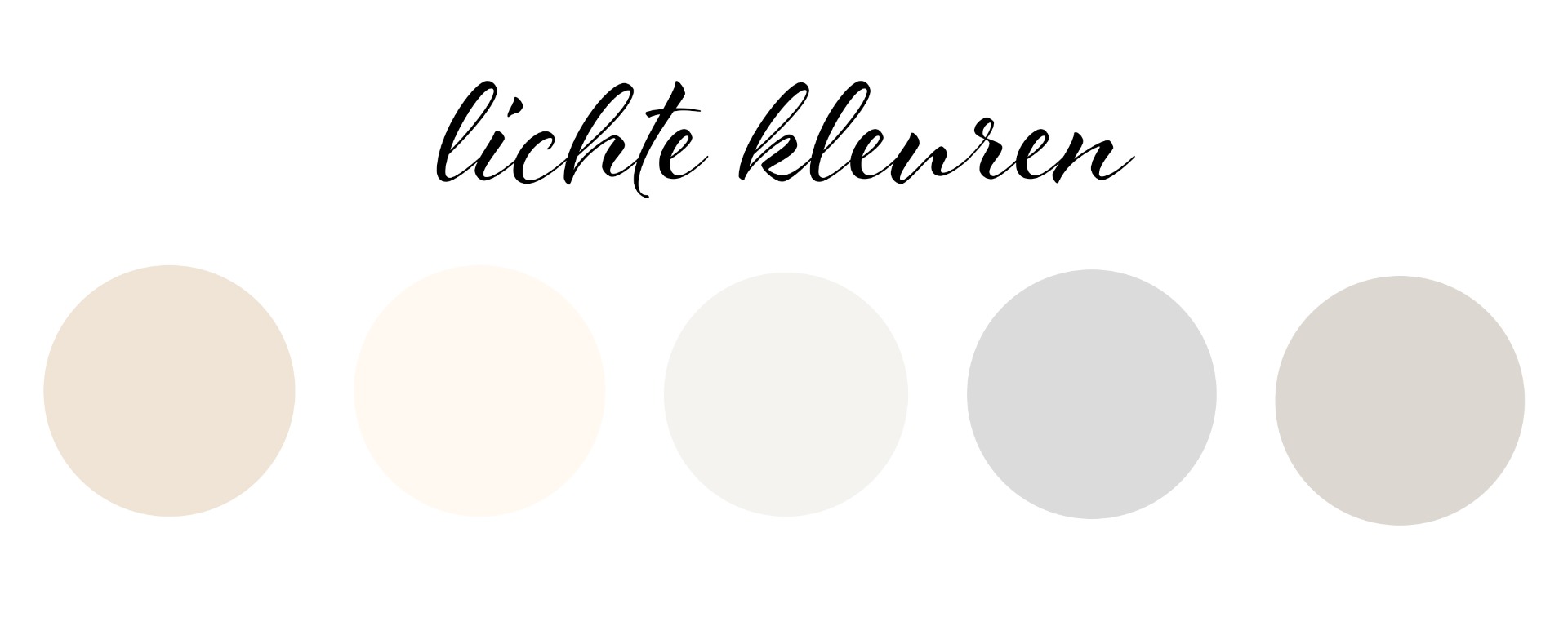 kleuren paletten lichte tinten