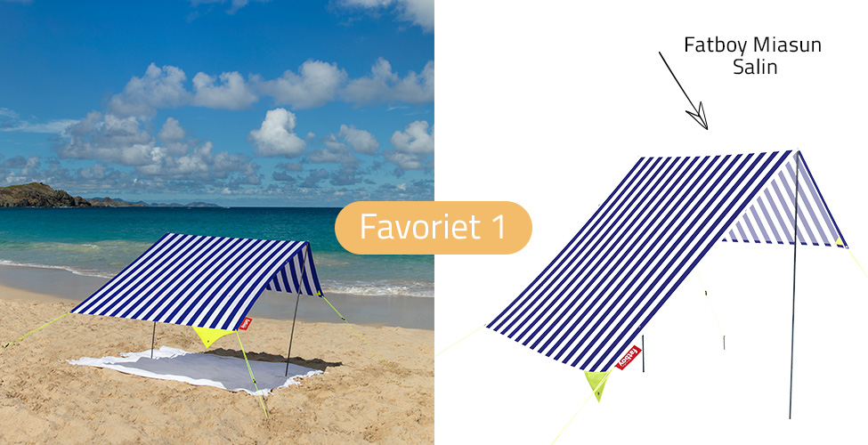 Met de Miasun draagbare strandtent creëer jij gemakkelijk een schaduwplekje voor twee.
